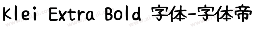 Klei Extra Bold 字体字体转换